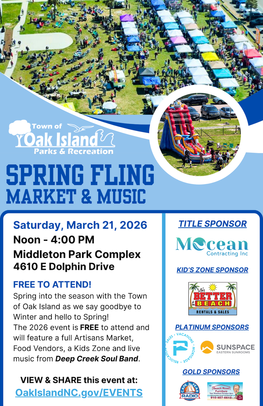 Oak Island NC Spring Fling Market & Music
