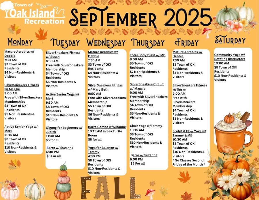 Oak Island NC September Recreation Activities
