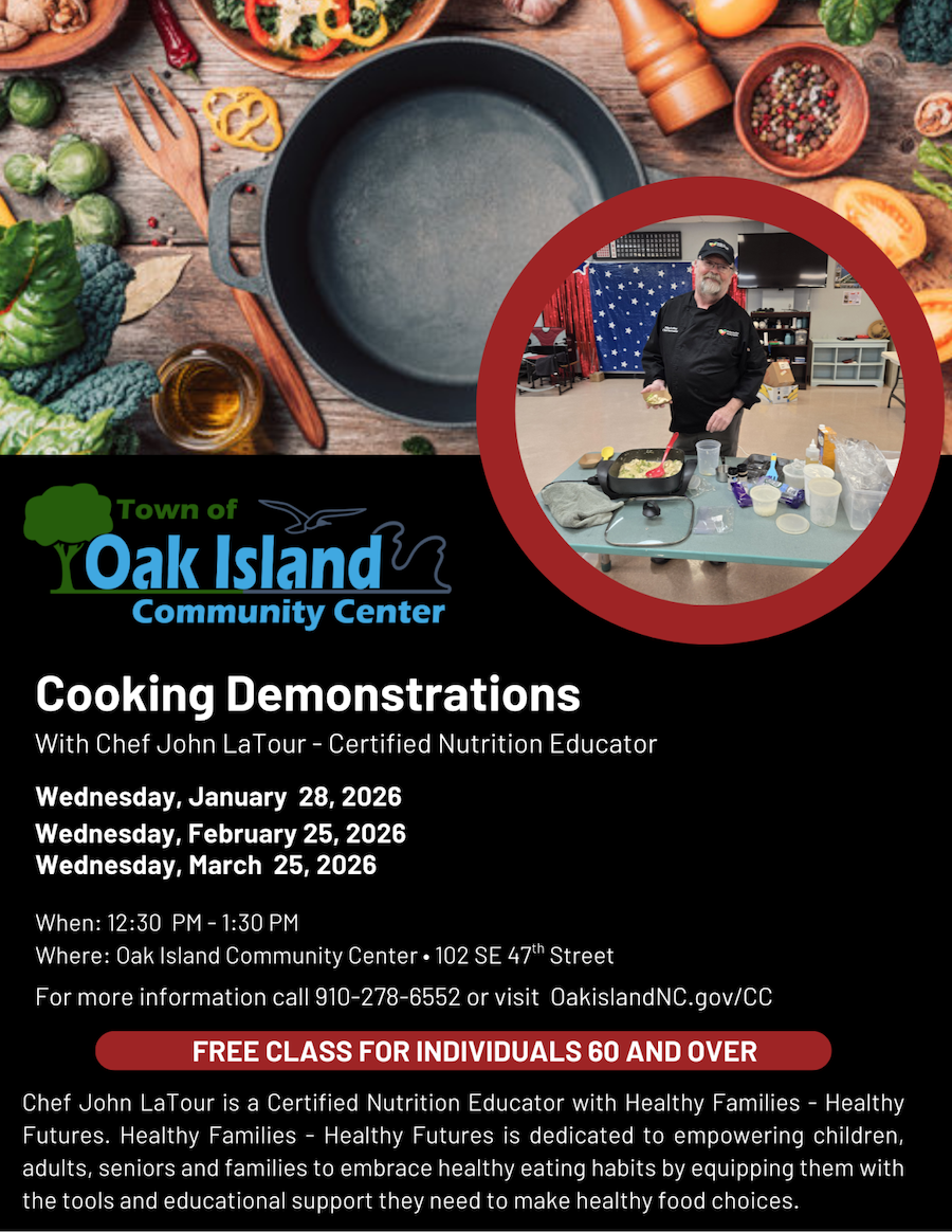Oak Island NC Community Center Cooking Demo