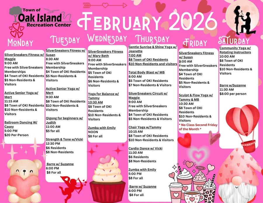 Oak Island NC February Recreation Activities
