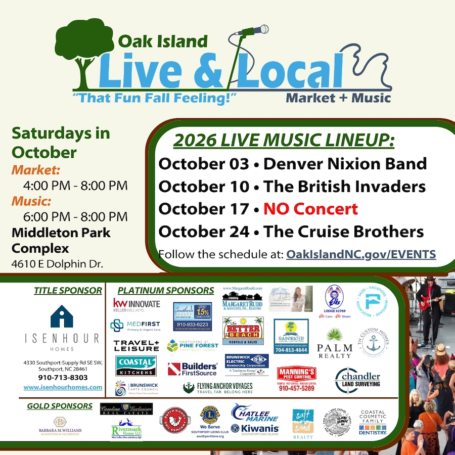 Oak Island Live & Local: Market + Music Series